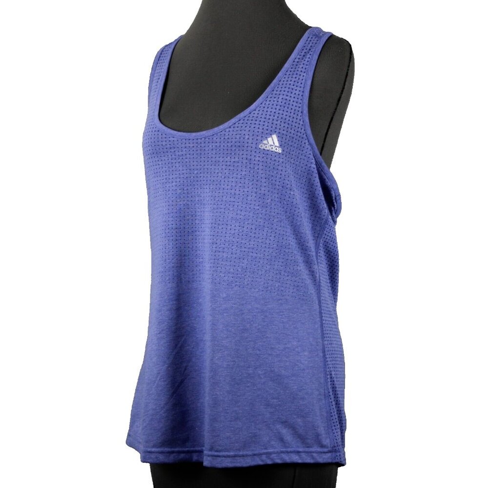 Aeroknit $28 Sz L Lavender Blue Racer Back Climacool Polyester Cotton Top